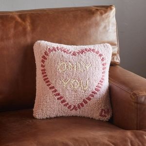 NWT Sundance Handmade Wool Valentine's Only You Pillow